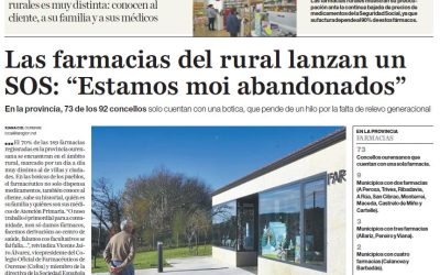 Las farmacias del rural lanzan un SOS: “Estamos moi abandonados” (Domingo, 18 DE Diciembre DE 2022 La Región)